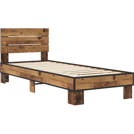 Maison Exclusive - Bettgestell mit Kopfteil Altholz 80 x 200 cm H