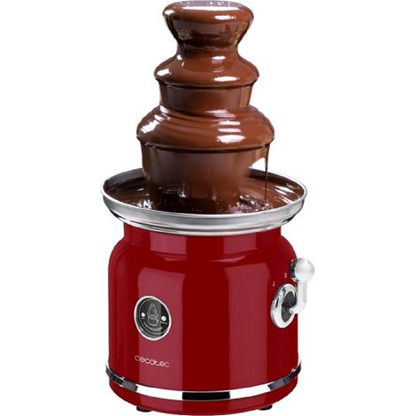 Cecotec Fontaine à Chocolat Fun Chocolicious. Puissance 90 W, Design Rétro, Tour en Acier Inoxydable, 3 Niveaux de Chute d'Eau (1/10)