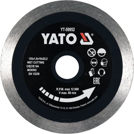 Disco continuo de 125 mm para cerámica YT-59952 yato (1/3)