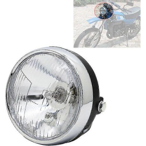 Phare de moto 2024 Exquisite, 12 V, compatible avec Yamaha DT80, DT100, DT125, DT175, DT250, DT400 Enduro, GT80, XT500, XT550, XT125/200 et RX50 (1/4)