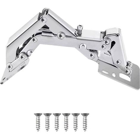Charnière Porte Placard 170° Antirouille Acier laminé avec vis 4 PCS pour porte lourde (1/5)