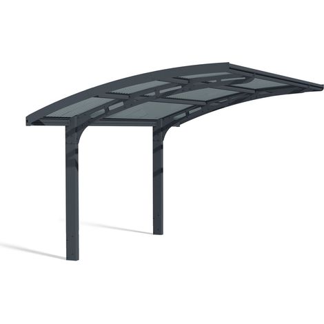 Palram - Canopia Aluminium Bogencarport Arizona Wave 5000 gewellt Anthrazit 495x289 cm