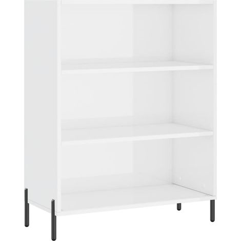 Maison Exclusive - Scaffale Bianco Lucido 69,5x32,5x90 cm in Legno Multistrato