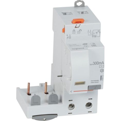 Legrand 410413 Legrand DX³-Fehlerstromschutzschalter mit Schraubanschluss, 2-polig, 40 A, Typ AC 300 mA, 230 V