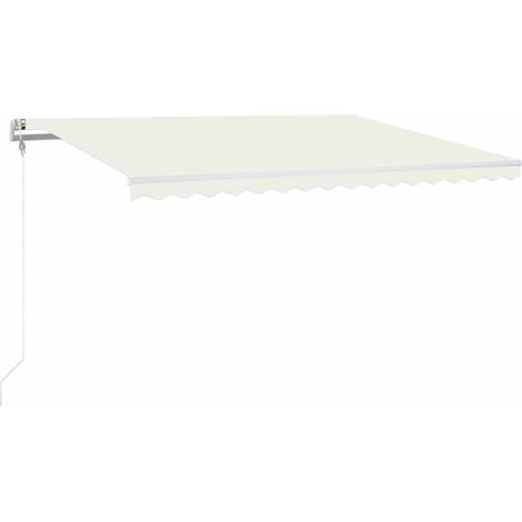 Auvent automatique avec capteur de vent et LED 400x300 cm Crème