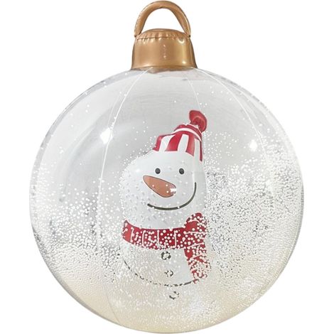 Boule De Noel Gonflable - 60 Cm - Pour Decoration Extérieure Et Intérieure - Avec Souffleur Intégré - 1 Pièce (1/5)