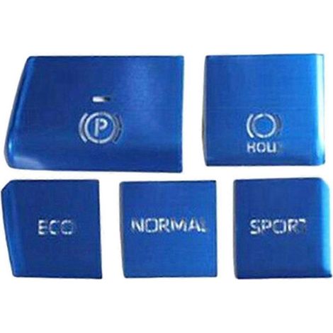 Lot de 5 autocollants bleus pour boutons de commande centrale multimédia, compatibles avec les modèles 2019-2021. (1/5)