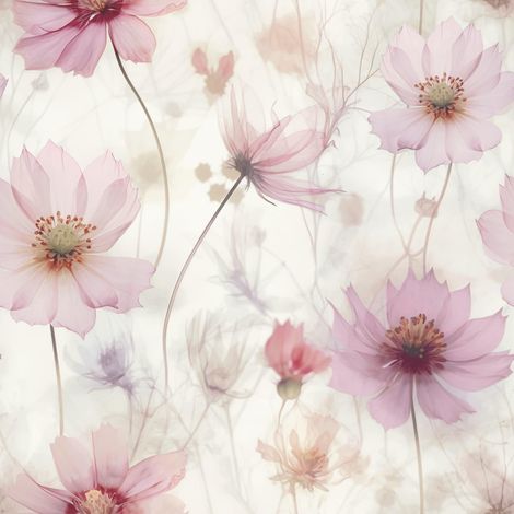 Muriva Lissa Flowers Pink Wallpaper Floral Petals Glamorous Feature Wall (1/4)