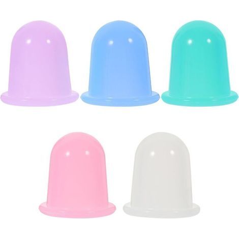 Set mit 5 Saugnäpfen, Schröpfgläsern mit transparenten und weichen Linsen, mit starker Saugkraft (1/5)