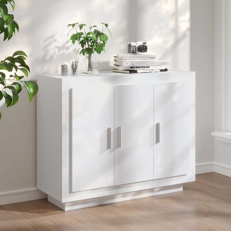 Buffet - Armoire de rangement Enfilade Blanc 92x35x75 cm Bois d'ingénierie BV788325 - BonneVie (1/5)