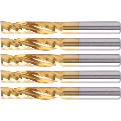 brocas espirales de metal para fresadora CNC profesional de 6 x 28 x 55 mm, accesorio para aluminio, latón, cobre y otros metales no ferrosos. (1/4)
