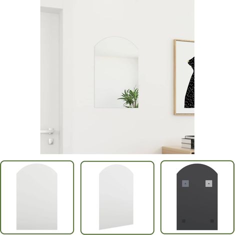 The Living Store Miroir 60x40 cm Verre - Miroir Mural - Miroir Moderne - Décoration Murale - Miroir Salle De Bain - Miroir Chambre (1/5)