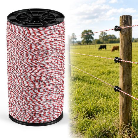 Fil Clôture électrique 1000m, Corde Clôture électrique pour Chevaux (1/5)