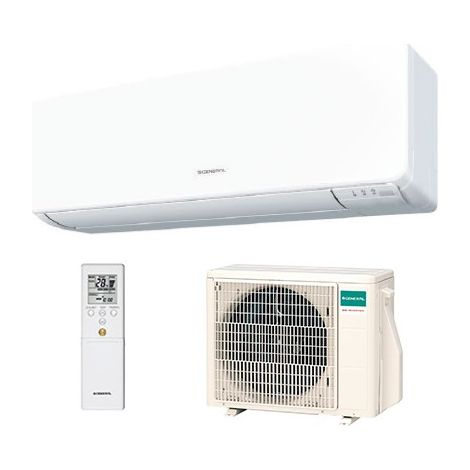 Ensemble climatisation reversible 2KW DC Inverter complet (UI murale + UE) R32 FUJITSU série KMCC