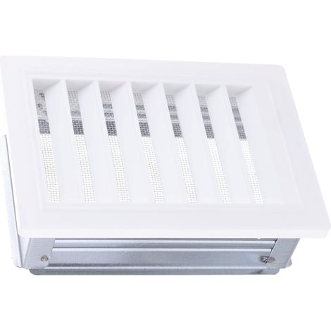 Upmann Griglia di ventilazione kunstst. 100 x 160 mm. Telaio di montaggio e flieg. Bianco, 1 pezzi, 50161 (1/4)