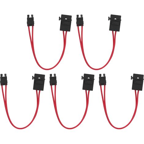 Lot de 5 porte-fusibles pour voiture, mini rallonge de câble robuste pour véhicule, ATM 20 A, 16 AWG, avec 5 fusibles ACT M 19,1 mm