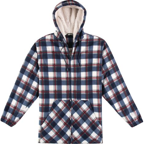 Veste thermique Dalory, taille XL, à carreaux bleu marine