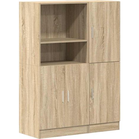 Maison Exclusive - 2-tlg. Küchenschrank-Set Sonoma-Eiche Holzwerk