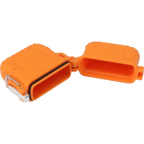Lot de 2 étuis pour lampe torche étanches IP56, robustes et portables, pour le camping et les voyages en plein air (orange). (1/5)