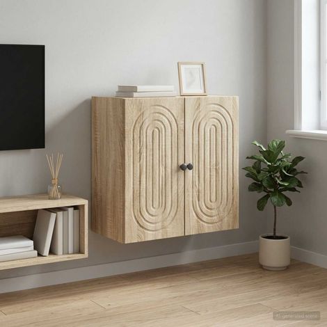 vidaXL Armoire Murale Chêne Sonoma 59 x 31 x 60 cm Bois d'ingénierie (1/5)