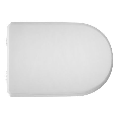 Abattant WC pour Abattant WC Astra Se'rie 83 46,5-49,5x35 cm Abattant WC blanc en fonte de bois en polyester avec charnie'res re'glables