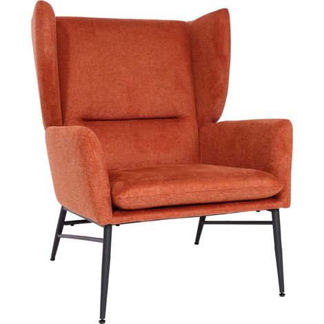 Poltrona relax elegante HHG-256 Lounge tessuto, arancione