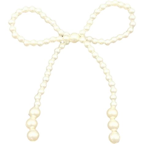 Bow - Pearl - Christmas Ornament - Tree Topper - Hanging Decoration - For Holiday Home Wedding Shower Decor - 12 Pieces (1/4)