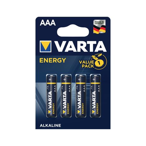 PILA MINI STILO AAA ENERGY VARTA - ALCALINA VOLT 1,5 CF=PZ 4- 10 confezioni