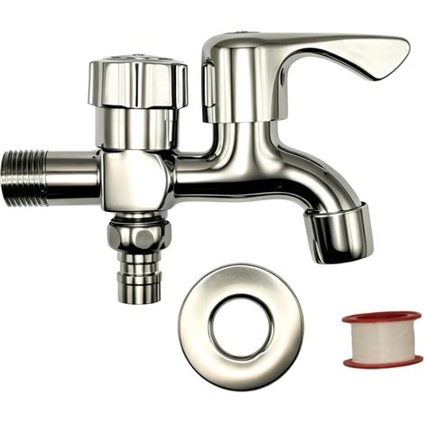 Robinet de Jardin Double Sortie 1/2 Pouce pour Extérieur (1/5)