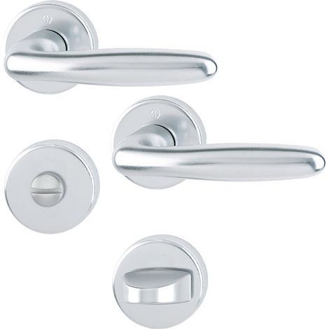 HOPPE® Drückergarnitur mit Rosetten Verona 1510/42KB/42KBS, Aluminium, 11908579