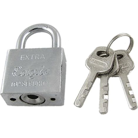 Accueil PORTE Baumarkt Gate 30 mm silber Ton Security Lock Vorhängeschloss Eisenwaren w Schlüssel
