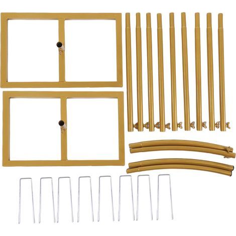 Gold wedding arch stand, curved backdrop arch for ceremonies, birthday and graduation decorations (1/5)