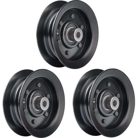 Set di 3 pulegge folli 106-2175 132-9420 compatibili con Toro Exmark Parte 81,3 cm 96,5 cm 106,7 cm 127 cm 137,2 cm Trattorino rasaerba Piatto Quest Serie E Serie S Timecutter Nero (1/5)