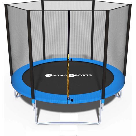 Trampoline - bleu - 252 cm - avec filet - jusqu'à 120 KG (1/6)