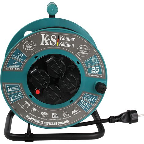 Die Verlängerungskabel-Trommel KS CR-25M mit Einer Kabellänge von 25 Metern