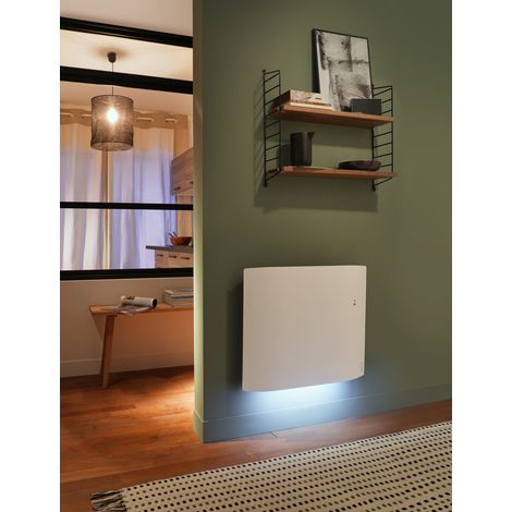 Atlantic – Radiateur à inertie connecté 1500W horizontal – Fonction lumineuse – Pilotage intelligent via Cozytouch – Blanc carat — vue 3
