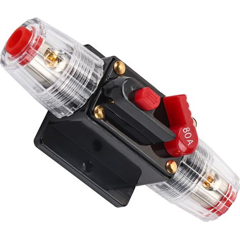 Coupe-circuit étanche 80A 12-24V pour voiture bateau, porte-fusible réarmable 50A-100A, remplacement fusible, neuf. (1/5)