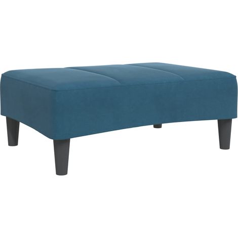 Repose-pied,Tabouret de pied,Pouf bleu 77x55x31 cm velours CFW32075 (1/5)