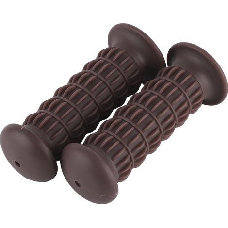 Poignées universelles antidérapantes en caoutchouc anti-vibrations pour guidon de moto de 25 à 28 mm, marron foncé (1/5)