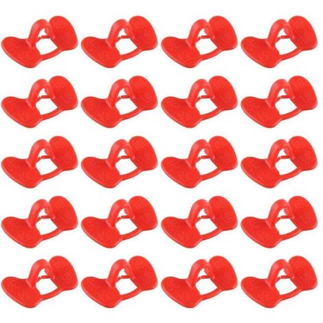 Pack of 20 anti-pecking goggles for chickens – Red plastic material – Increases survival rate to 97% – Improves egg production by 15% (1/5)