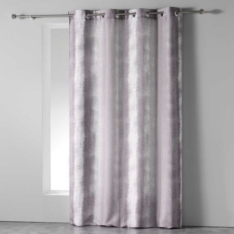 Arc En Ciel Vorhang hat Ösen Druckt Arc En Ciel Polyester, Polyester, Taupe, 260x140 cm - Douceur d'intérieur