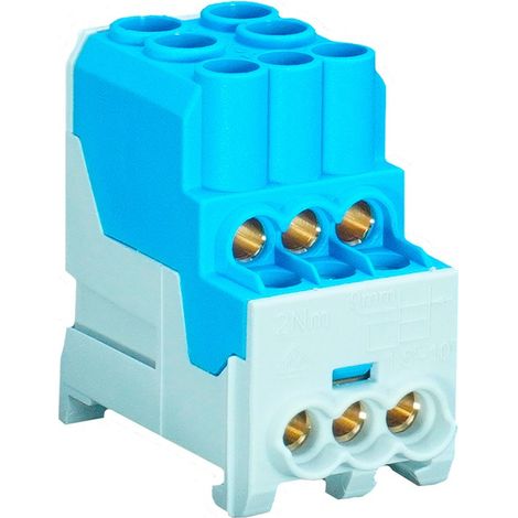 Digital Electric - 41568 - Bloc de Répartition Bleu 200A (1x70v+ 1x35v+6x16v) (1/2)