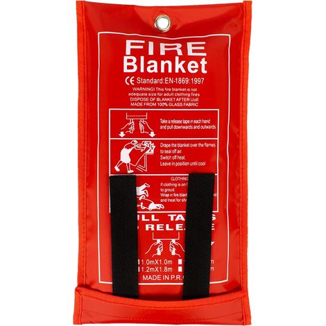 (120 x 120 cm) Couverture Anti-feu pour la Maison et la Cuisine, Couverture Anti-feu en Fibre de Verre d'urgence pour Les Personnes, Protection Ignifuge et Isolation Thermique. (1/5)