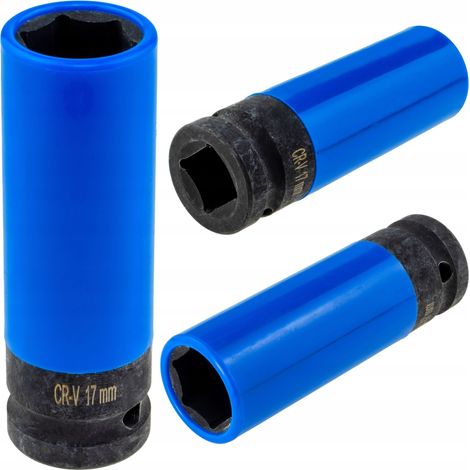 Casquillo de impacto largo 17 mm para ruedas de aluminio de 1/2'' (1/5)