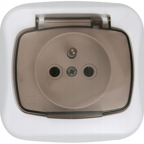 Enchufe de pared blanco Monti (1/4)