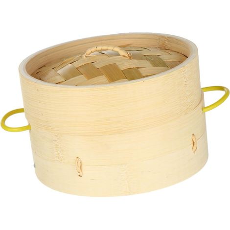 Panier vapeur de 21 cm avec couvercle, Lot de 2, panier vapeur de cuisine et pour dim sum (1/5)