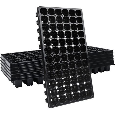 10 Pièce 72 Cellules Plateau Semence Plateau de Semis Germination Plastique Bac à Semis Plateau Culture pour Microgreens Germination