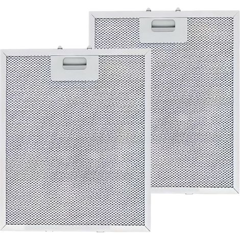Lot de 2 filtres à graisse en aluminium de qualité supérieure pour hotte aspirante - 5 couches - 260 x 320 x 9 mm - Compatibilité universelle pour restaurant et maison - Argenté (1/5)