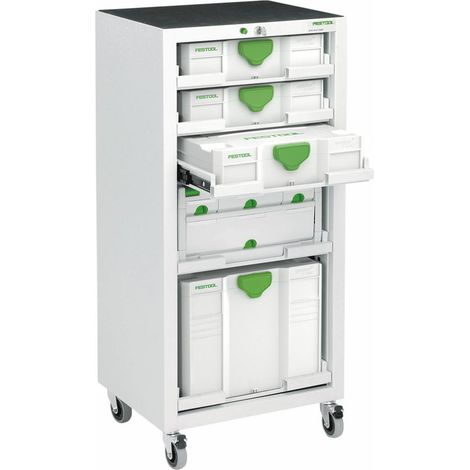 Festool – Servante d'atelier roulante SYS-PORT 1000/2 – 2 tiroirs réglables – Charge max 300kg – Frein de blocage – 491922 (1/5)