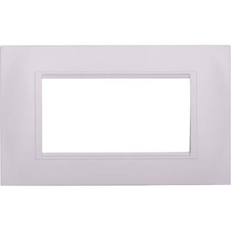 Plaque compatibles Bticino Livinglight 4 modules plastique carré couleur blanc